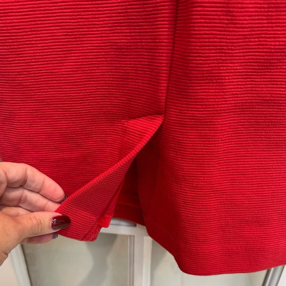 BODEN Aurelia Ottoman Holiday Dress Women’s 6P Petite Red Ribbed Lined Career - Picture 4 of 13